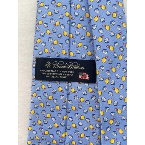Men's Summer Ties Lot of 2 Brooks Brothers Tommy Hilfiger Lobster & Lemons - Picture 6 of 7